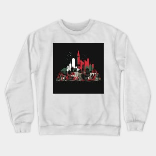 Detroit with palestine colors Crewneck Sweatshirt